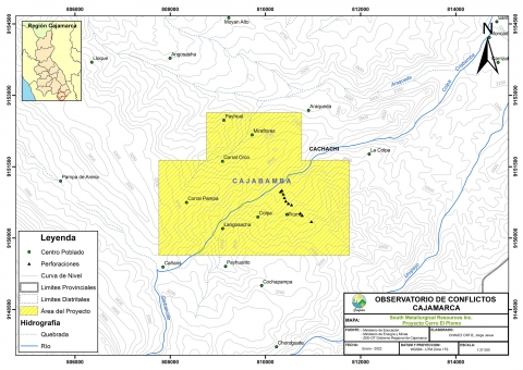 Mapa Proyecto Minero El Plomo