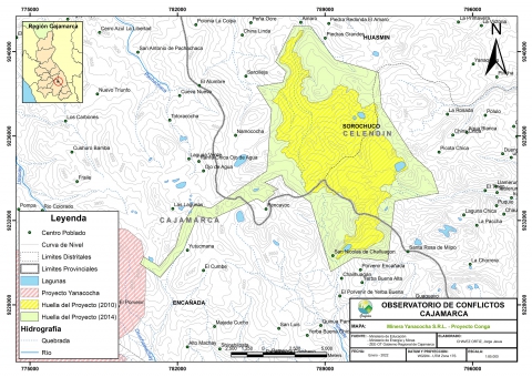Mapa Proyecto Minero Conga