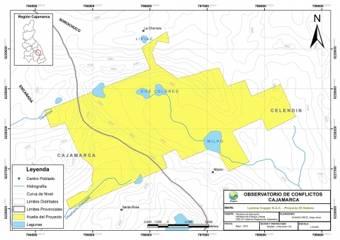 Mapa Proyecto Minero El Galeno