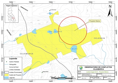 Mapa Proyecto Minero Hilorico