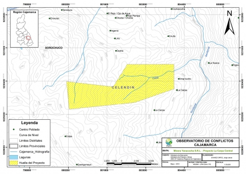 Mapa Proyecto Minero La Carpa Central
