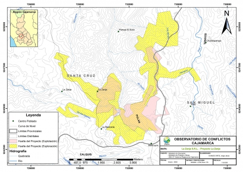 Mapa Proyecto Minero La Zanja
