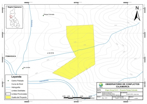 Mapa Proyecto Minero Pampa Colorada