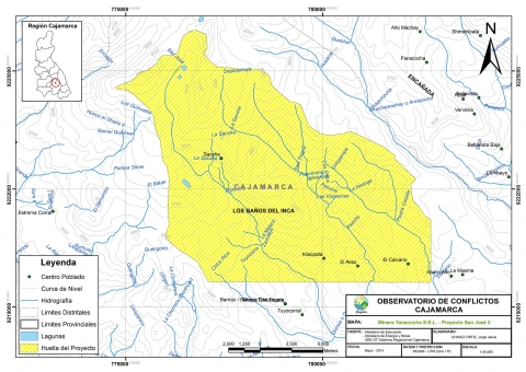 Mapa Proyecto Minero San José 2
